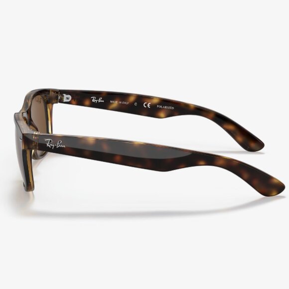 Authentic RayBan RB2132 New Wayfarer Sunglasses, Tortoise Frame, Brown Lenses - Picture 3 of 16